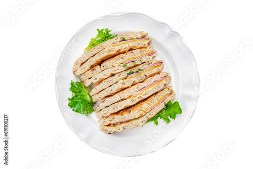 sandwich cheese ham meat plate snack eating appetizer meal food snack on the table copy space food background rustic top view