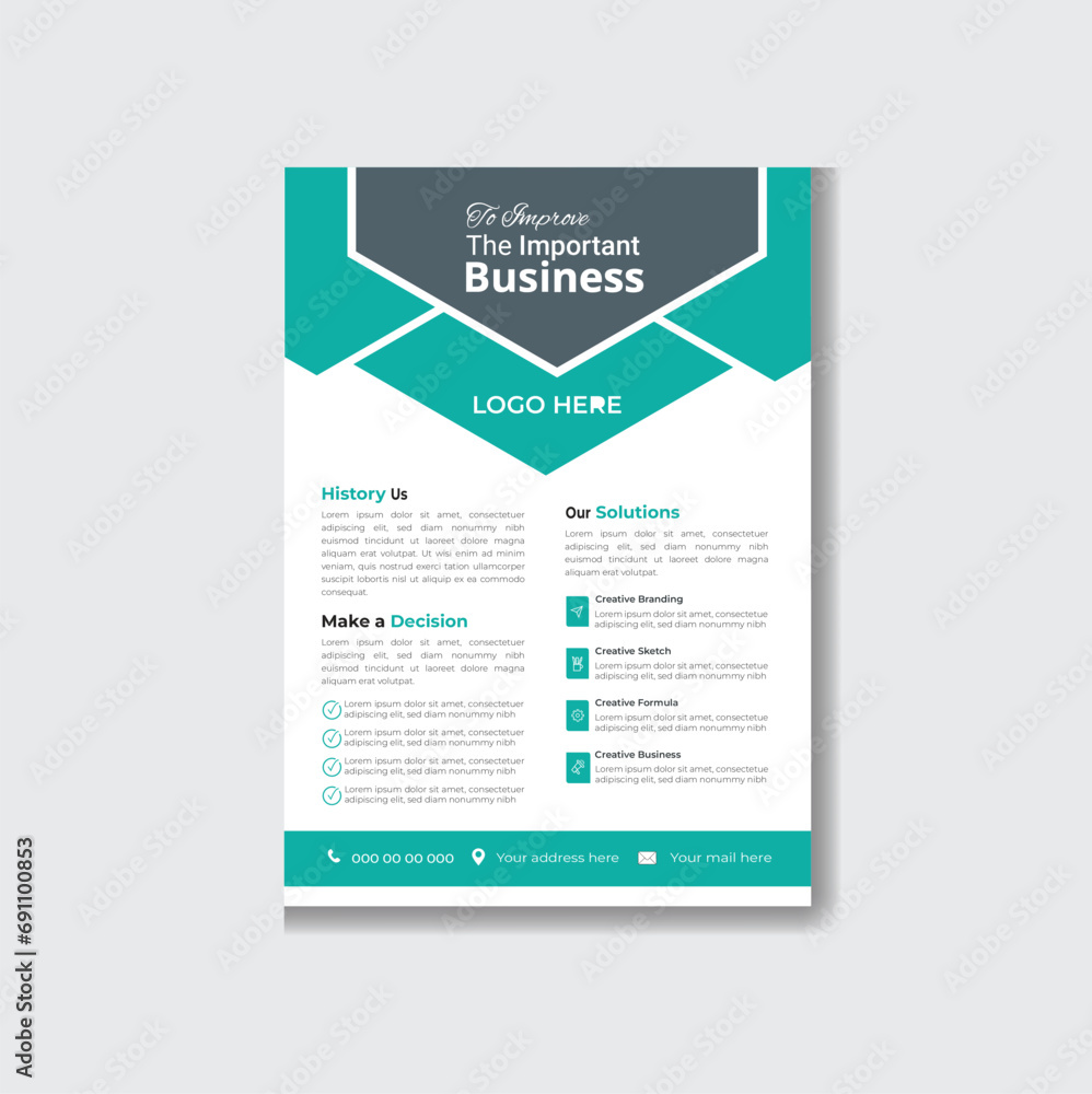 Corporate creative colorful business flyer template design  marketing, business proposal, promotion, advertise, publication, cover page. 
