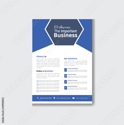 Corporate business flyer template design. marketing, business proposal, promotion, advertise, publication, cover page. 