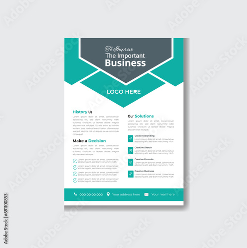 Corporate creative colorful business flyer template design  marketing, business proposal, promotion, advertise, publication, cover page. 

