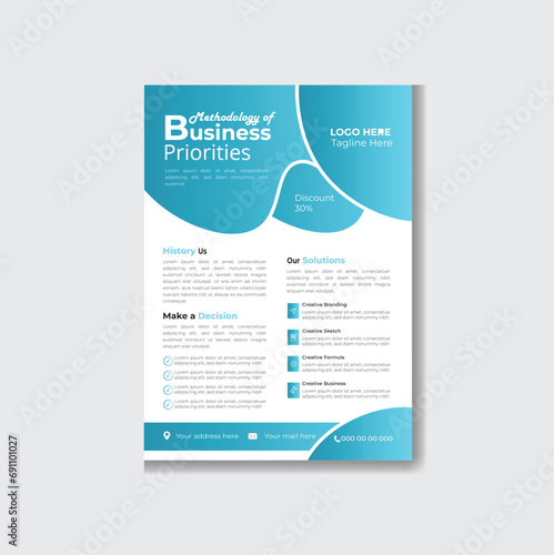 Corporate business flyer template design. marketing, business proposal, promotion, advertise, publication, cover page. 
