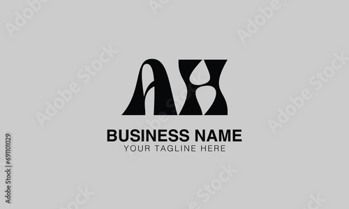 AH A ah initial logo | initial based abstract modern minimal creative logo, vector template image. luxury logotype logo, real estate homie logo. typography logo. initials logo photo