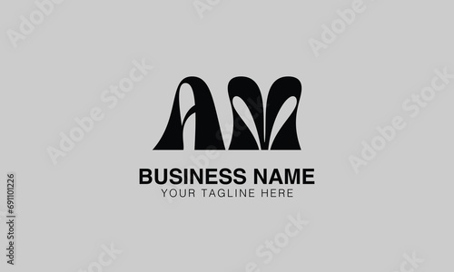 AM A am initial logo | initial based abstract modern minimal creative logo, vector template image. luxury logotype logo, real estate homie logo. typography logo. initials logo