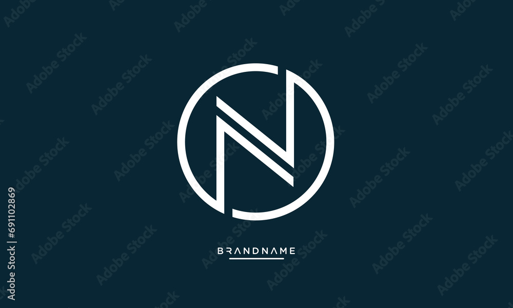 Alphabet letters icon logo NO or ON monogram Alphabet letters icon logo NO or ON monogram