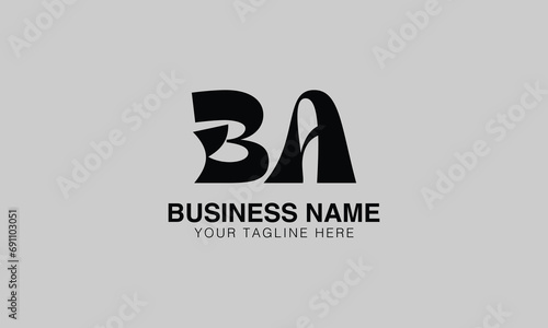BA B ba initial logo | initial based abstract modern minimal creative logo, vector template image. luxury logotype logo, real estate homie logo. typography logo. initials logo photo