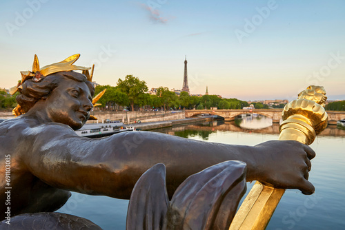 Early morning at Alexander III bridge, Paris © yorgen67