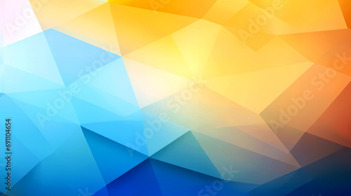 abstract background, geometrical shades soft gradient background blue yellow orange, presentation background