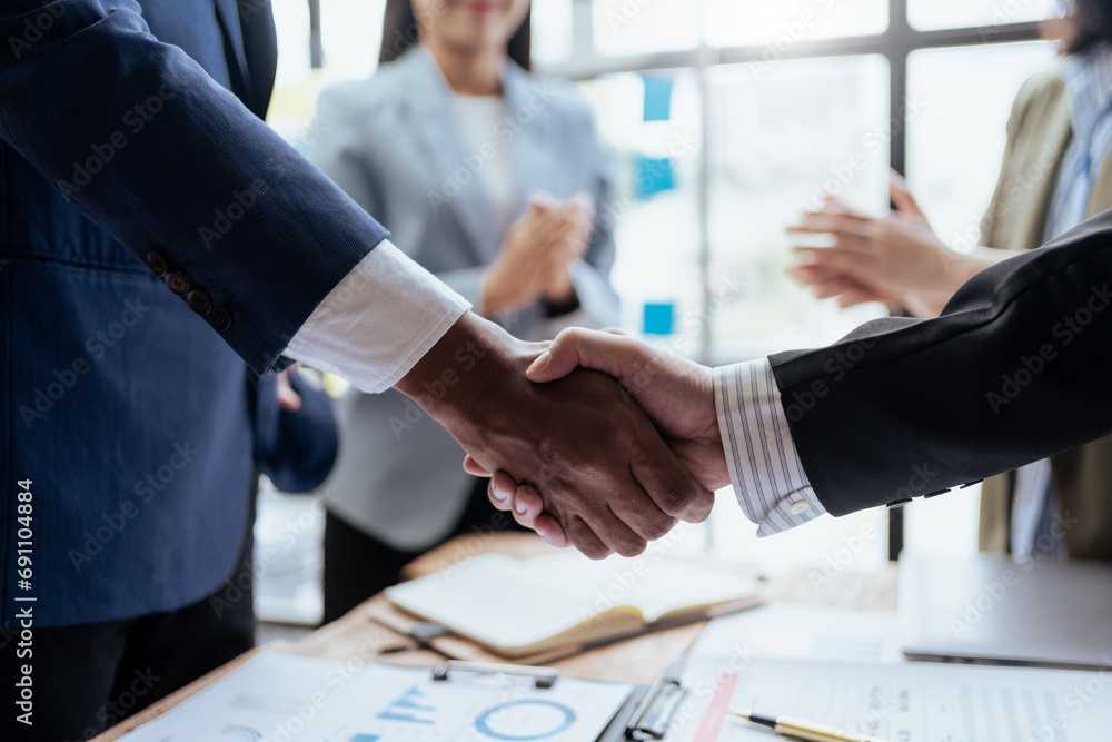 Successful negotiation, handshake. Businessman shake hand with partner to celebration partnership and business deal. Successful negotiation, handshake. Businessman shake hand with partner to celebration partnership and business deal.
