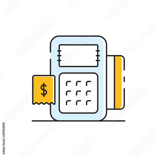 
"Effortless Transactions: Sleek POS Terminal Icon for Seamless Payments"