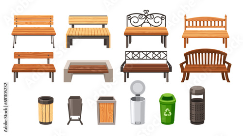 Park Benches Offer Respite and Relaxation, While Strategically Placed Garbage Baskets Ensure A Clean Environment