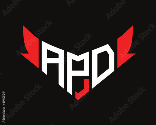 APD letter logo design.