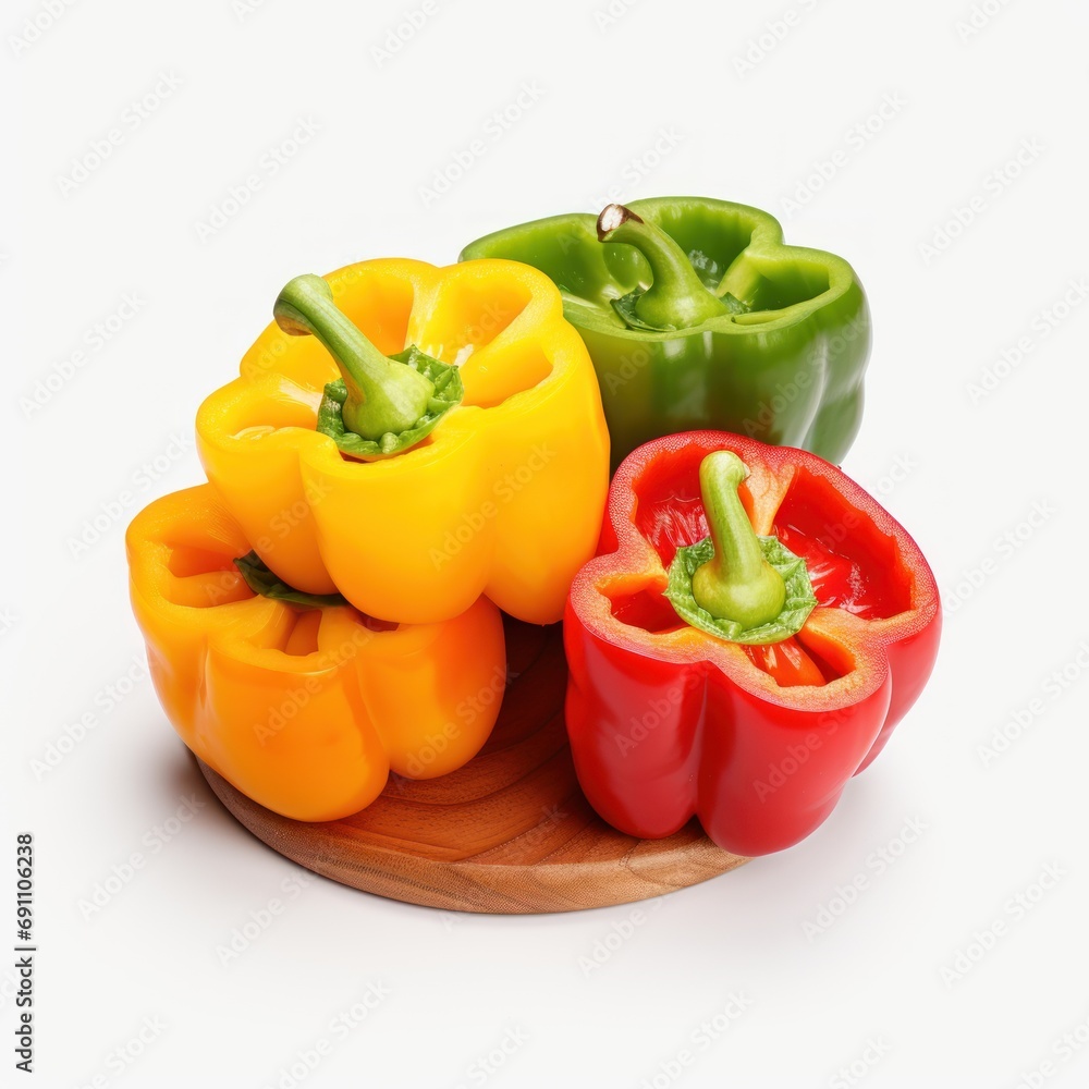 chopped colorful fresh capsicum chopped colorful fresh capsicum