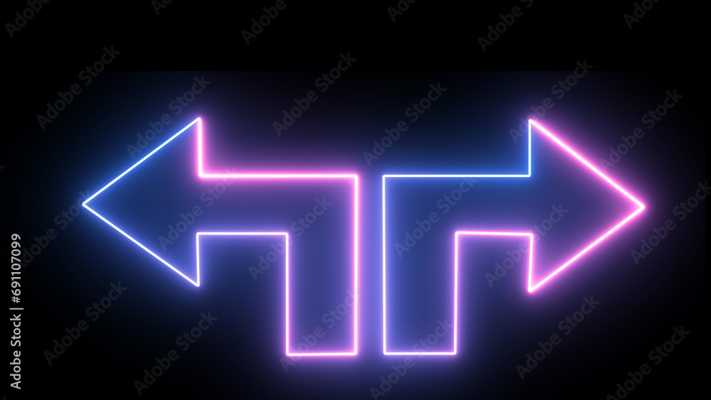 Arrow sign neon light animation Arrow sign neon light animation