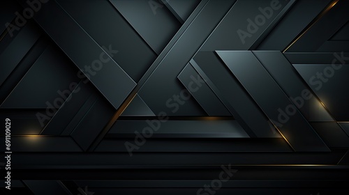 Modern Shapes on Black Geometric Background