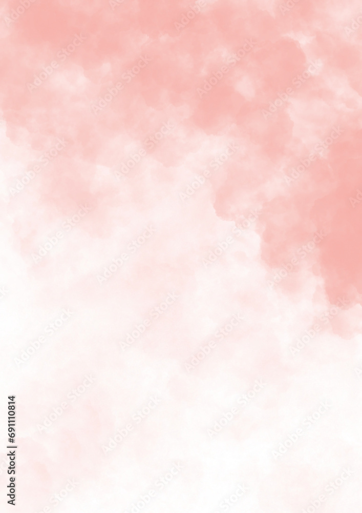 watercolor pink hand painted Gradient from light to dark, coloring, decorations, beautiful watercolor flow. With a translucent background For various festivals and decorations