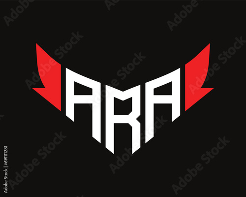 ARA letter logo design.