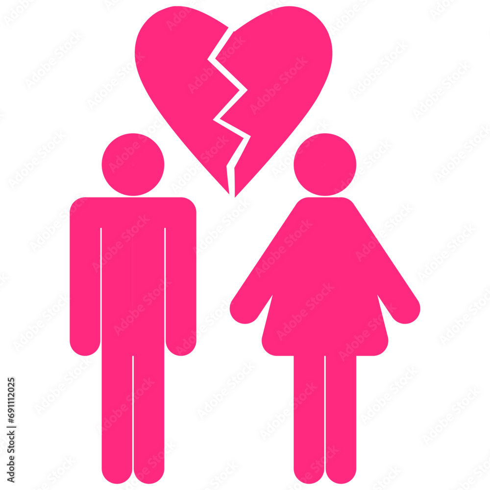 breakup icon, broken hearts icon breakup icon, broken hearts icon
