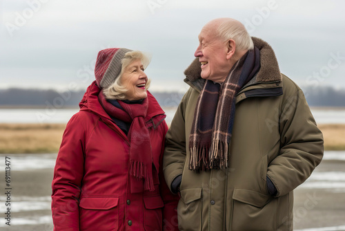 Mature couple with an activ...