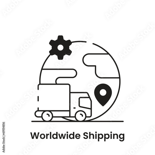"Global Shipping Icons: Seamlessly Connect Your Business to the World with Worldwide Shipping Services"