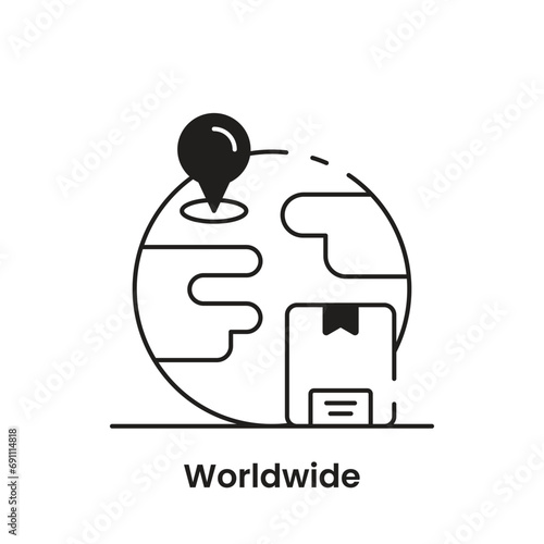 "Global Shipping Icons: Seamlessly Connect Your Business to the World with Worldwide Shipping Services"