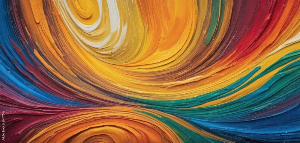 a close up of a multicolored background with a swirl of paint on the bottom and bottom of the image. a close up of a multicolored background with a swirl of paint on the bottom and bottom of the image.