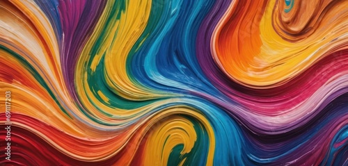  a close up of a multicolored background with swirls of paint on the bottom of the image and the bottom of the image in the middle of the image.