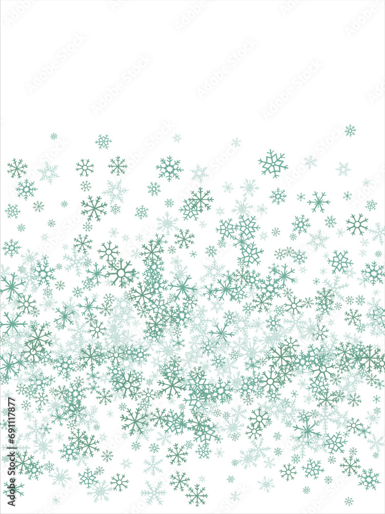 winter snow with blue snowflakes on a white background. Festive Christmas banner, New Year card. Symbols of frosty winter. Vector illustration. winter snow with blue snowflakes on a white background. Festive Christmas banner, New Year card. Symbols of frosty winter. Vector illustration.