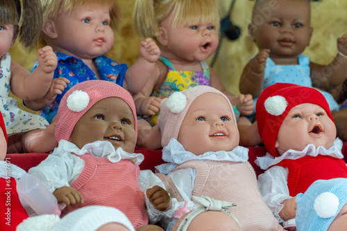 Fotografia Realistic looking rubber dolls
