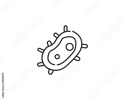 Bacteria icon vector symbol design illustration