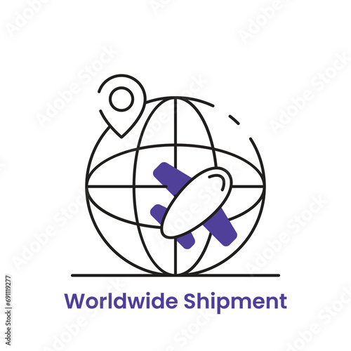 "Global Shipping Icons: Seamlessly Connect Your Business to the World with Worldwide Shipping Services"