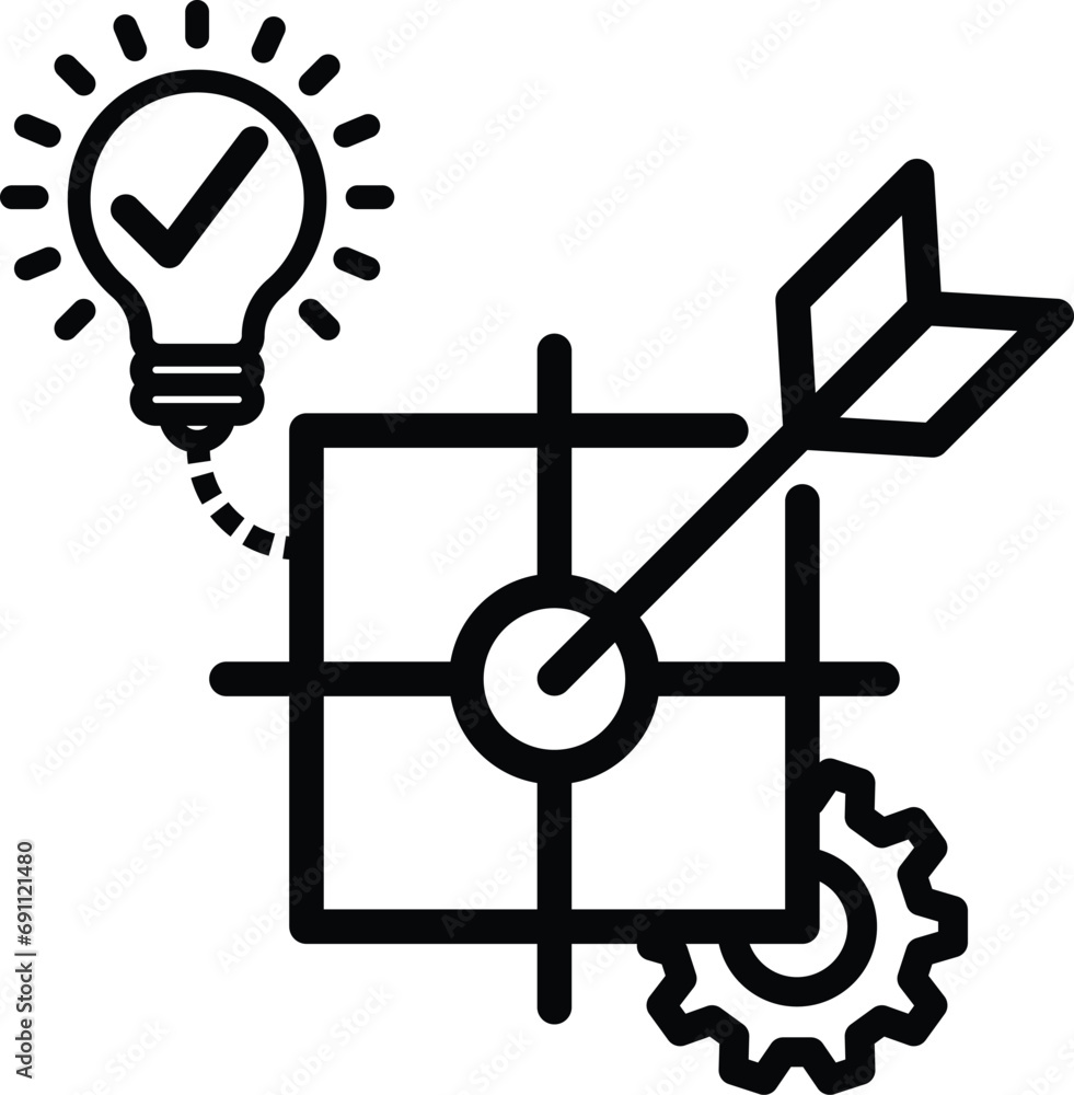 specific target smart icon vector specific target smart icon vector