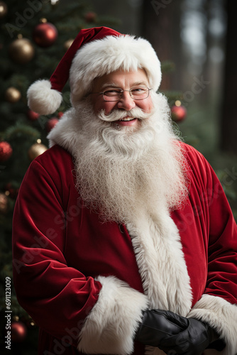 Santa Claus with christmas tree