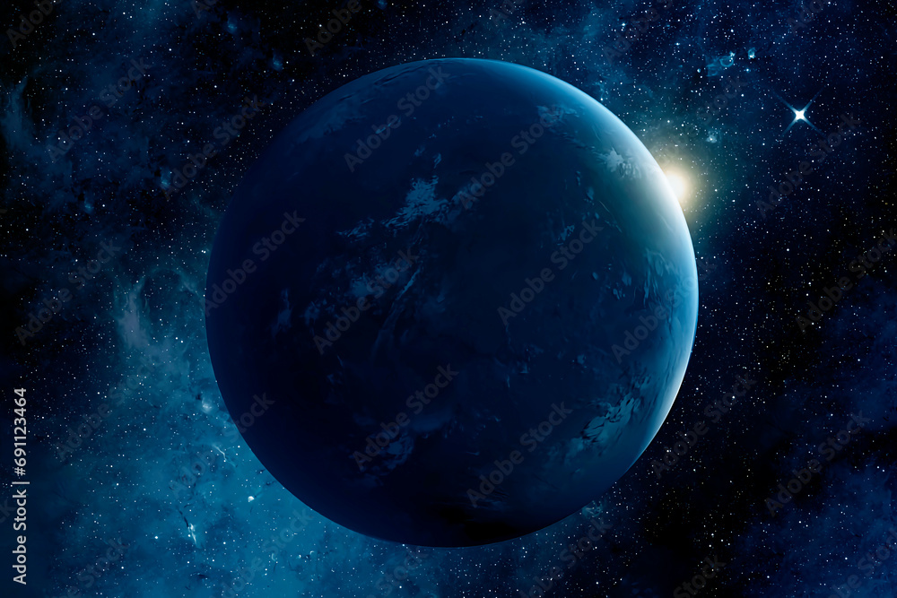 An exoplanet similar to Earth. Elements of this image furnished by NASA