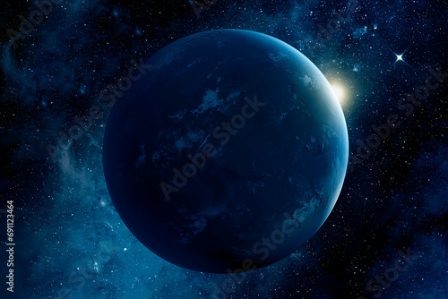 Fototapeta Naklejka Na Ścianę i Meble -  An exoplanet similar to Earth. Elements of this image furnished by NASA