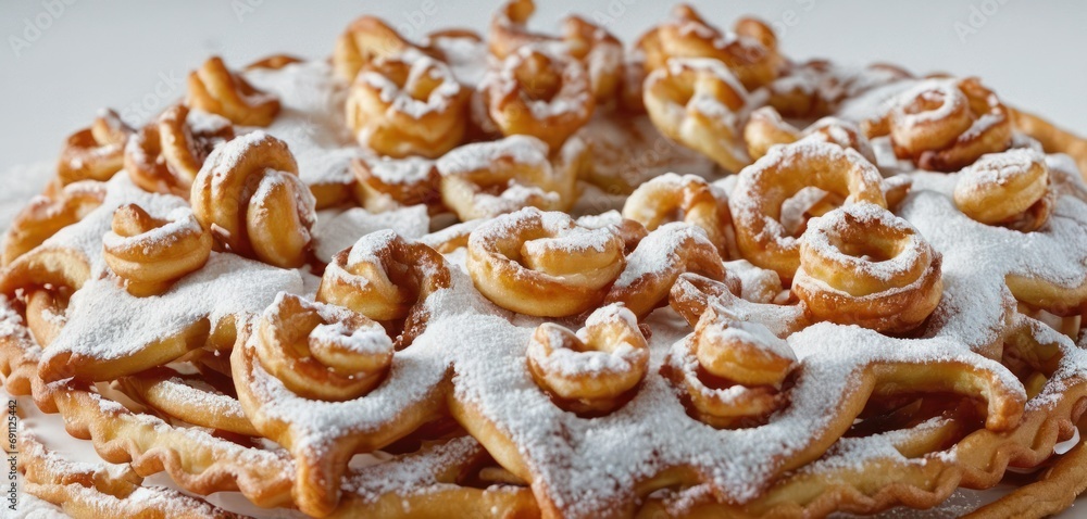 a close up of a pastry with powdered sugar on top of it and powdered sugar on top of it. a close up of a pastry with powdered sugar on top of it and powdered sugar on top of it.