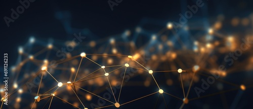 an image of a network with different shapes and lights