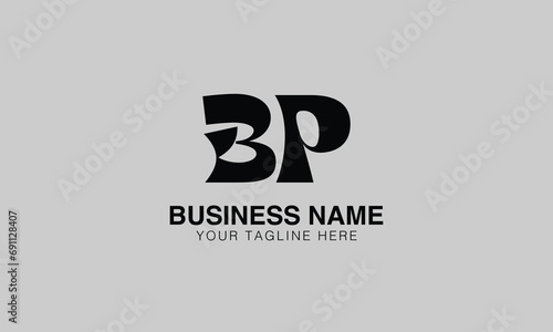 Quadro em tela BP B bp initial logo | initial based abstract modern minimal creative logo, vector template image