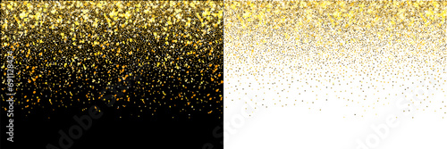 Shine falling gold dust lights, glowing sparkles golden dust particles, abstract Christmas gold dust and glare background, yellow sparkle particle light fall transparent background – stock vector
