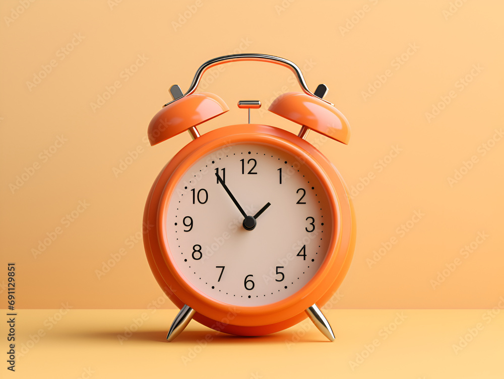 Alarm clock of the year 2024 peach fuzz background Alarm clock of the year 2024 peach fuzz background