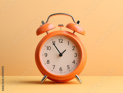 Alarm clock of the year 2024 peach fuzz background