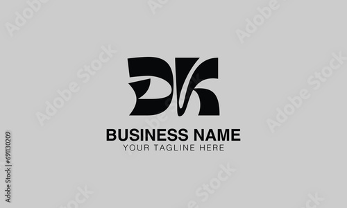 DK D dk initial logo | initial based abstract modern minimal creative logo, vector template image. luxury logotype logo, real estate homie logo. typography logo. initials logo
