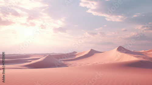 Pink Sand Dunes made using Generative AI Technology