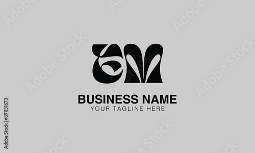 EM E em initial logo | initial based abstract modern minimal creative logo, vector template image. luxury logotype logo, real estate homie logo. typography logo. initials logo photo