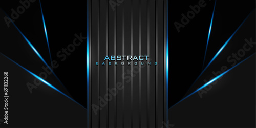 blue color glowing light lines dark abstract digital geometric luxury modern backdrop design element,use for cover design and award banner, business card and wallpaper template.