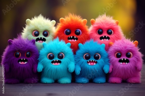 The rainbow colors, the 7 colors, represent 7 cute fluffy little monster © Areesha