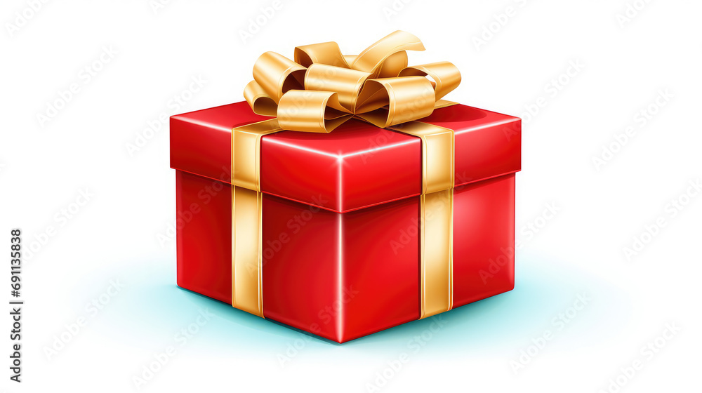 Christmas gift icon on white background Christmas gift icon on white background