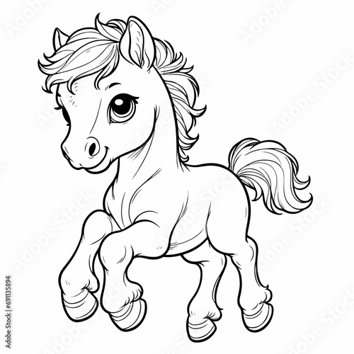 Silueta Caballo para colorear