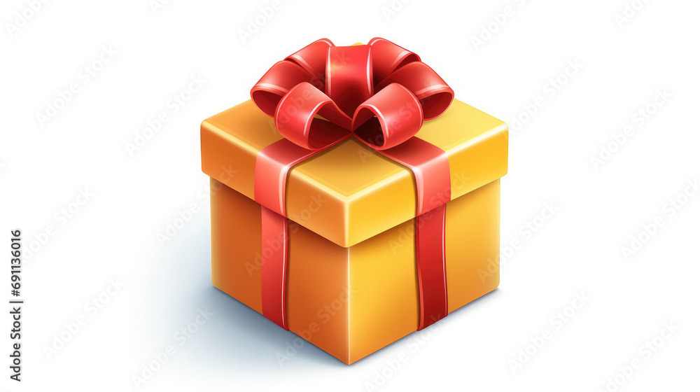 Obraz premium Christmas gift icon on white background