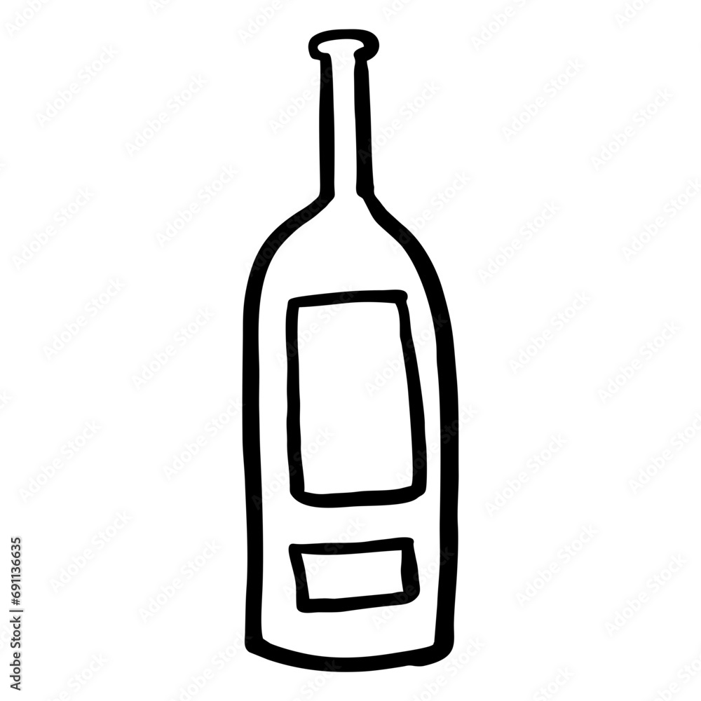 wine bottle isolated on white wine bottle isolated on white