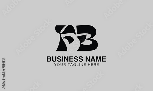 FB F fb initial logo | initial based abstract modern minimal creative logo, vector template image. luxury logotype logo, real estate homie logo. typography logo. initials logo